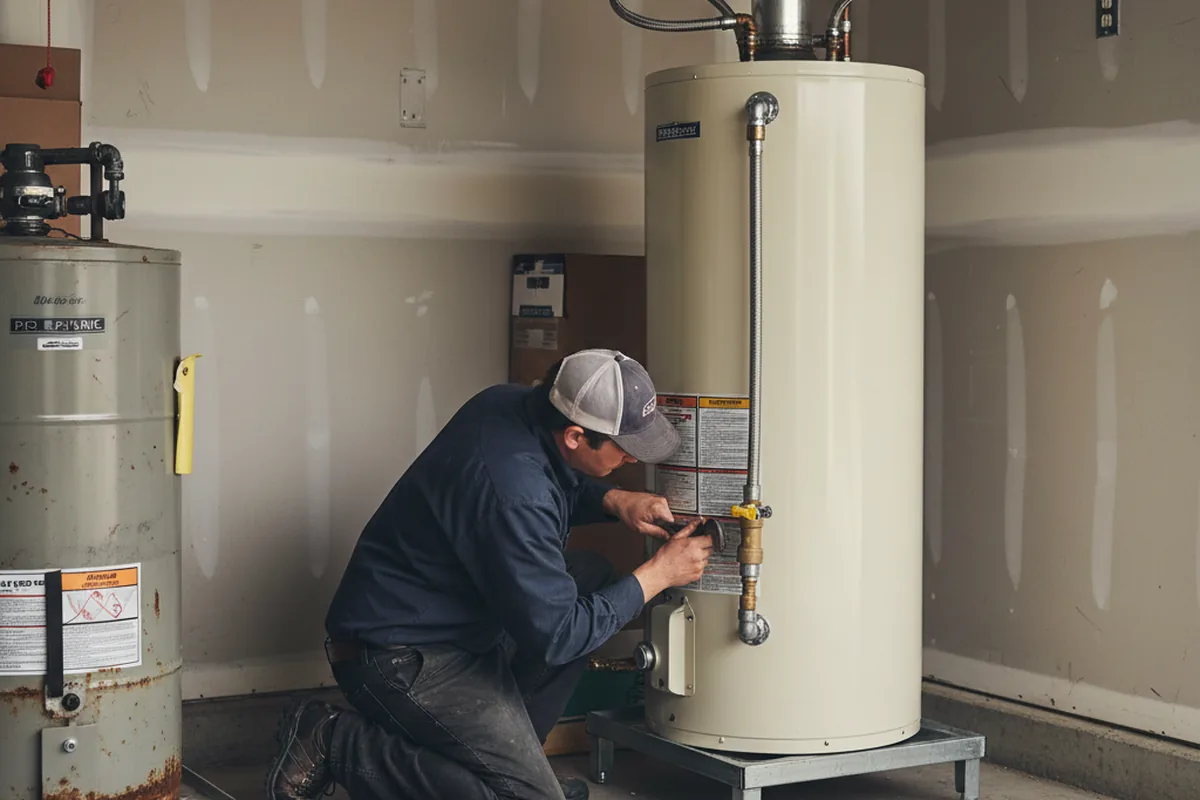 Water heater and shutoff valve replacement in Hudson